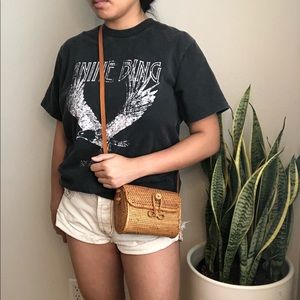 Rattan crossbody bag